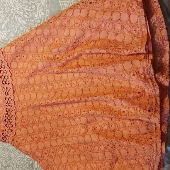 Francesca boutique brand miami eyelet dress zipper back open crochet waist - Picture 2 of 2